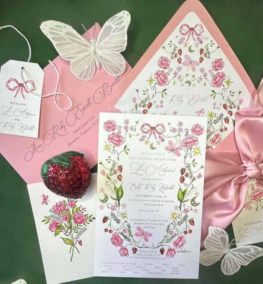 Ruby Estelle Baby Shower Invitations